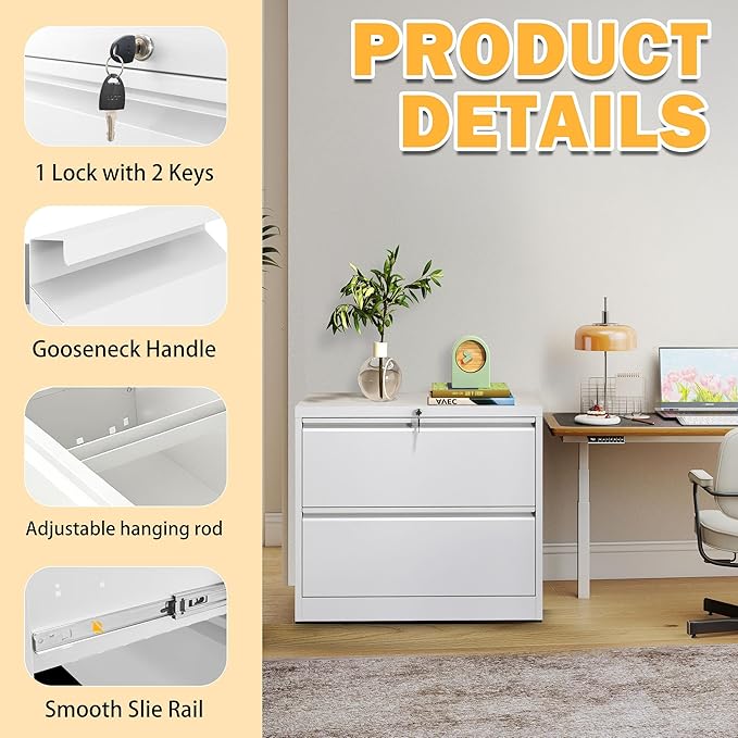2 Drawer Lateral File Cabinet - Image 4