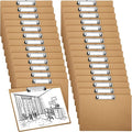 Sherr 30 Pcs Clipboard 9 x 13 Inch Large Brown Wooden Horizontal by Sherr