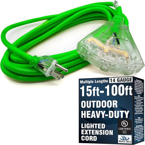 15 ft Outdoor Extension Cord Waterproof by WattsWire