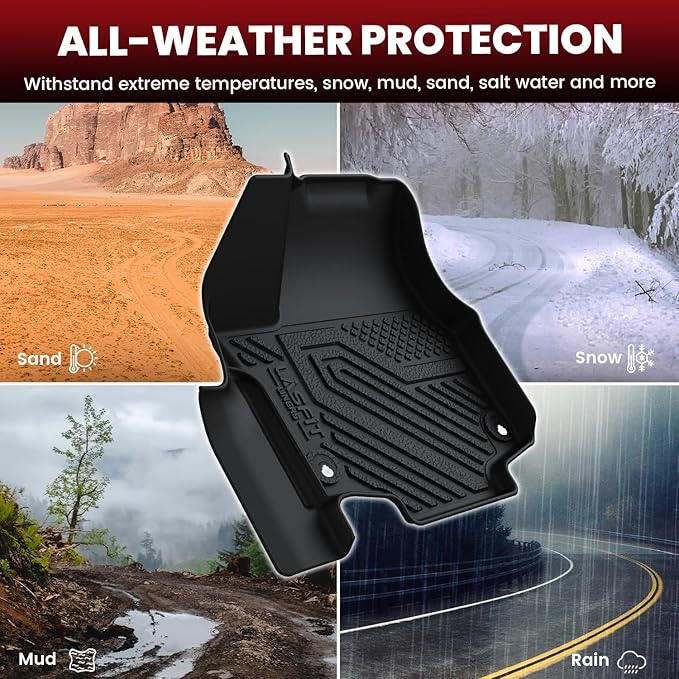 LASFIT Floor Mats for Chrysler Pacifica 2017-2025, All-Weather TPE Floor Liners - Image 3