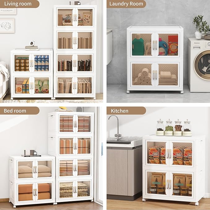 Large Clear Stackable Storage Bins - Image 6