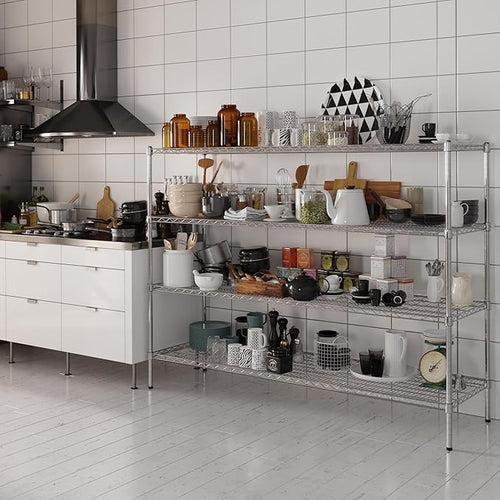 21" Deep x 72" Wide x 54" Height Wire Shelving Kit | 4-Tier | NSF Commercial - Image 2
