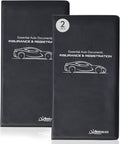 Andalus Auto Registration & Insurance Card Holder Pack of 2, Waterproof by AndalusBrand