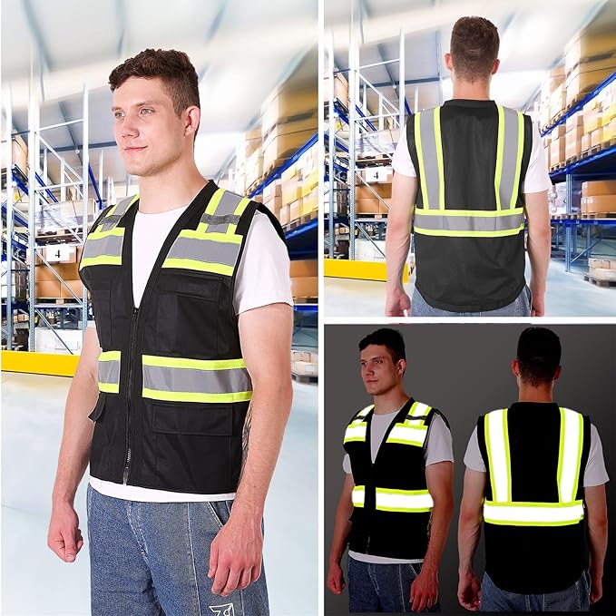 ProtectX 6 Pockets High Visibility Safety Vest - Image 4