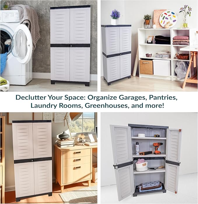 Sunnydaze Lockable Storage Cabinet - Image 5