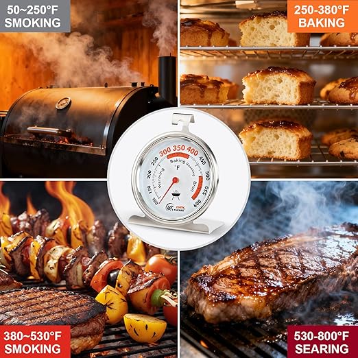 3.5" Oven Thermometer 100-600°F Kitchen Cooking Thermometer Instant Read - Image 6