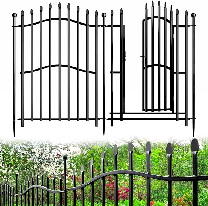No Dig Garden Fence with Gate by Bilibompa