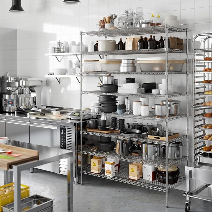 24" Deep x 54" Wide x 86" Height Wire Shelving Kit | 8-Tier | NSF Commercial - Image 4