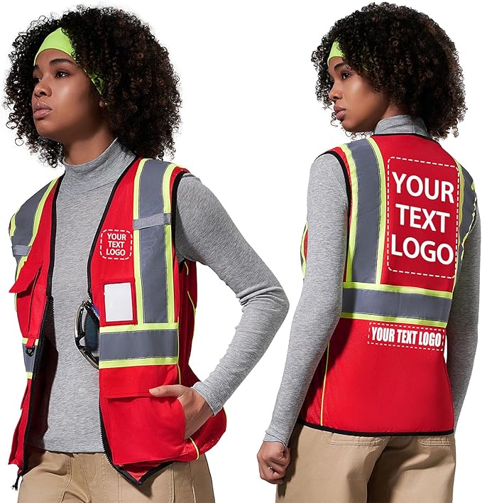 AYKRM Custom Logo Personalised Printed High Visibility Reflective 2 two tone by AYKRM