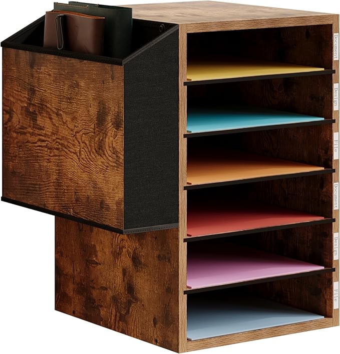 6 Tier Adjustable Countertop Mail Sorter, Mailboxes by Unionly
