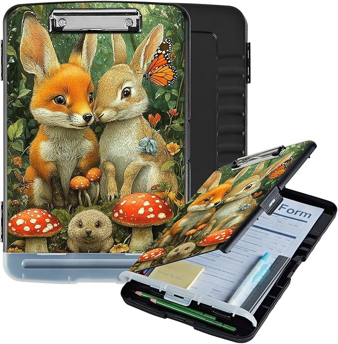 Clipboard with Storage Box & Pen Holder, Heavy Duty Clip Boards 8.5x11 by Unknown