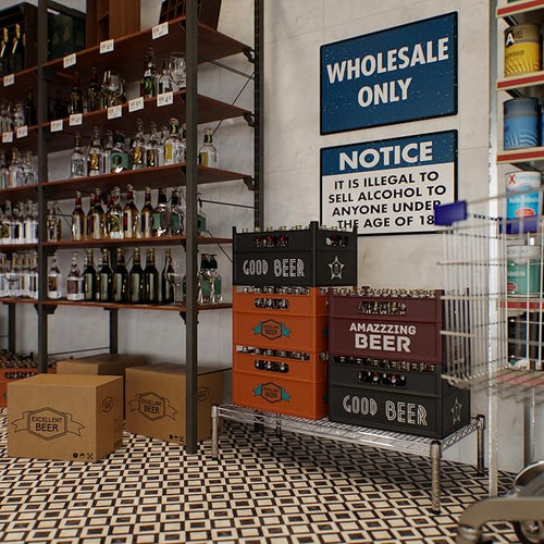 18" Deep x 36" Wide x 8" Height 1-Tier Wire Shelving Kit | NSF Commercial - Image 2