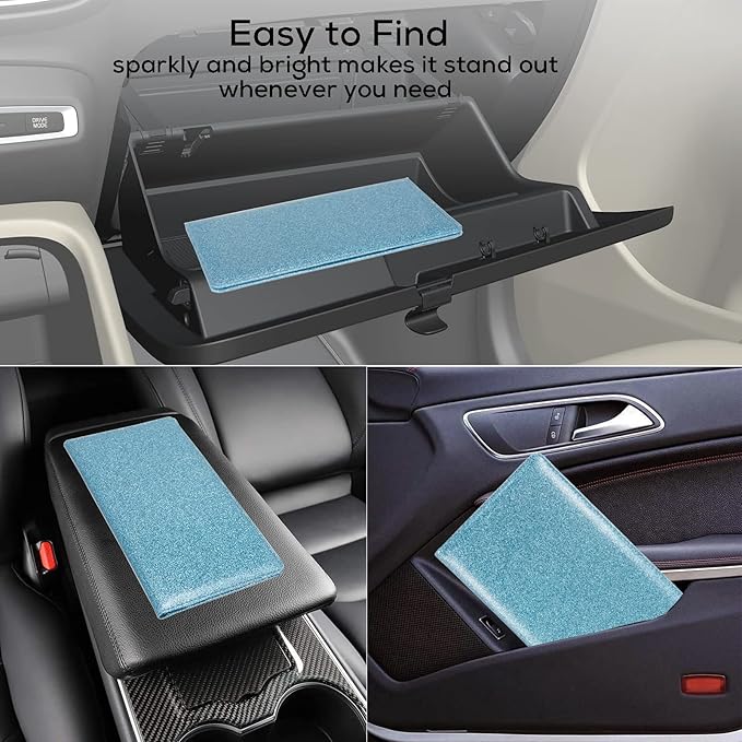 Car Registration and Insurance Holder, Leather Magnetic Shut Vehicle Glove Box - Image 5