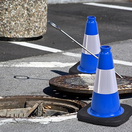 OrangeStar 12" Traffic Cones 6-Pack Blue Safety Cones - Image 5