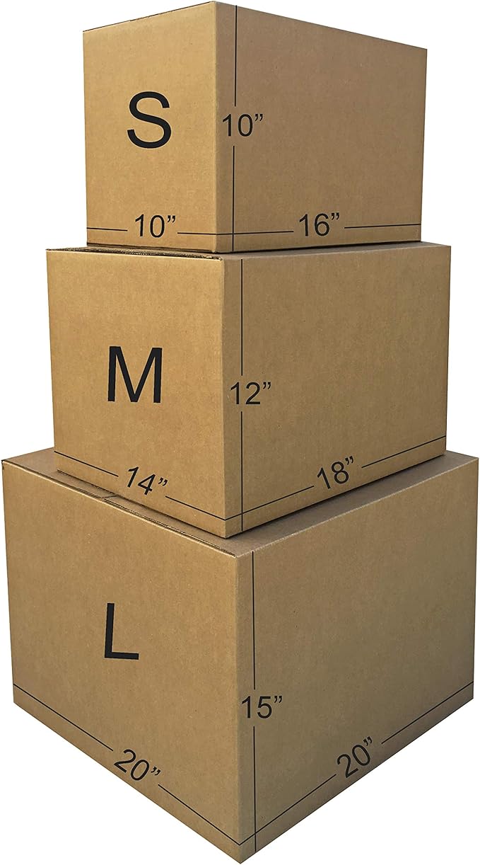 Amazon Basics Cardboard Moving Boxes in Small, Medium and Large Sizes - Image 4