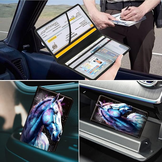 Car Registration and Insurance Holder, Leather Car Glove Box Organizer - Image 7