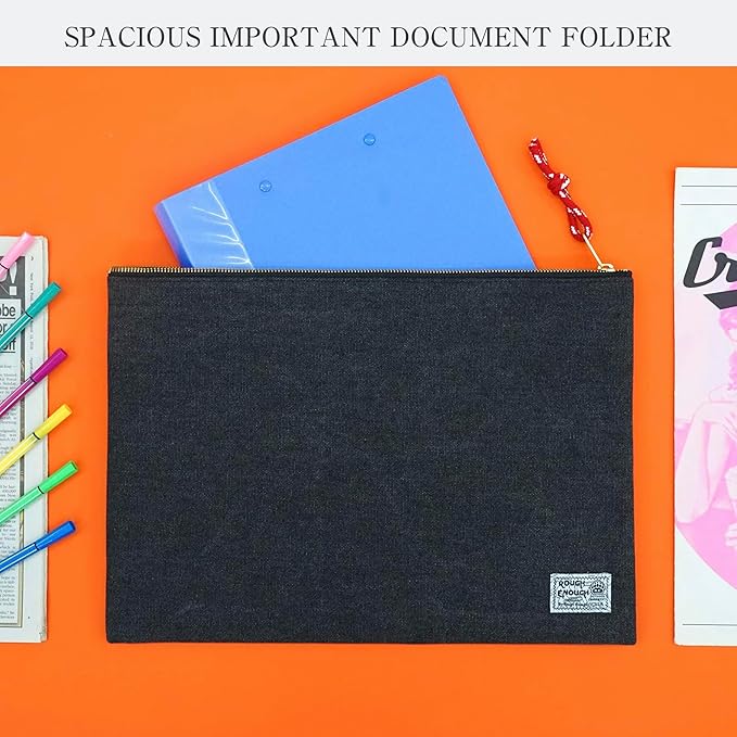 Rough Enough Important Document Storage Bag File Folder Organizer Pouch - Image 7