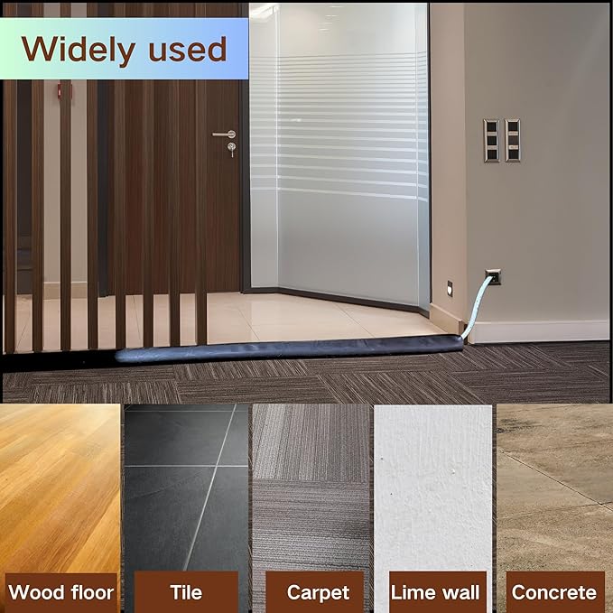 10ft Self Adhesive Floor Cord Cover, Cable Cavity:0.61" x 0.32", Heavy Duty - Image 8