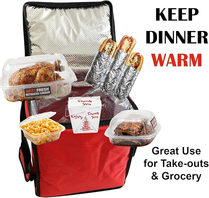Food Warmer Red Box Carry Bag – Insulated & Heated Storage | Pro-Grade - Image 2
