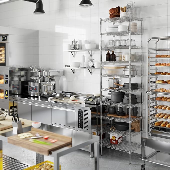 18" Deep x 24" Wide x 96" Height Wire Shelving Kit | 10-Tier | NSF Commercial - Image 7
