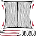Cargo Net for Pickup Truck Bed, Stretchable 4'x4' to 7'x7' Fine Mesh Elastic by Unknown