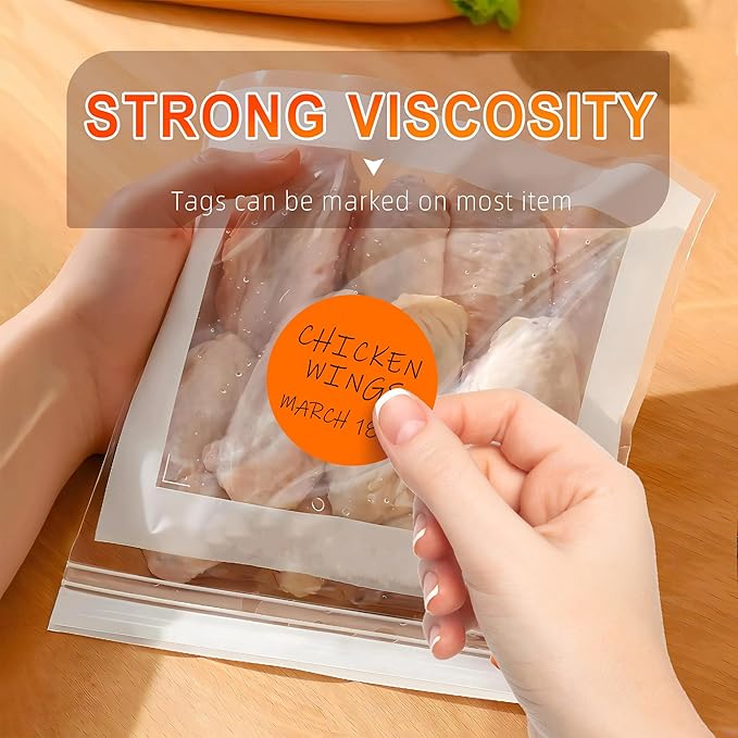 2 - Inch Round Orange Color - Coding Stickers, 4 Rolls, Organizing - Image 5
