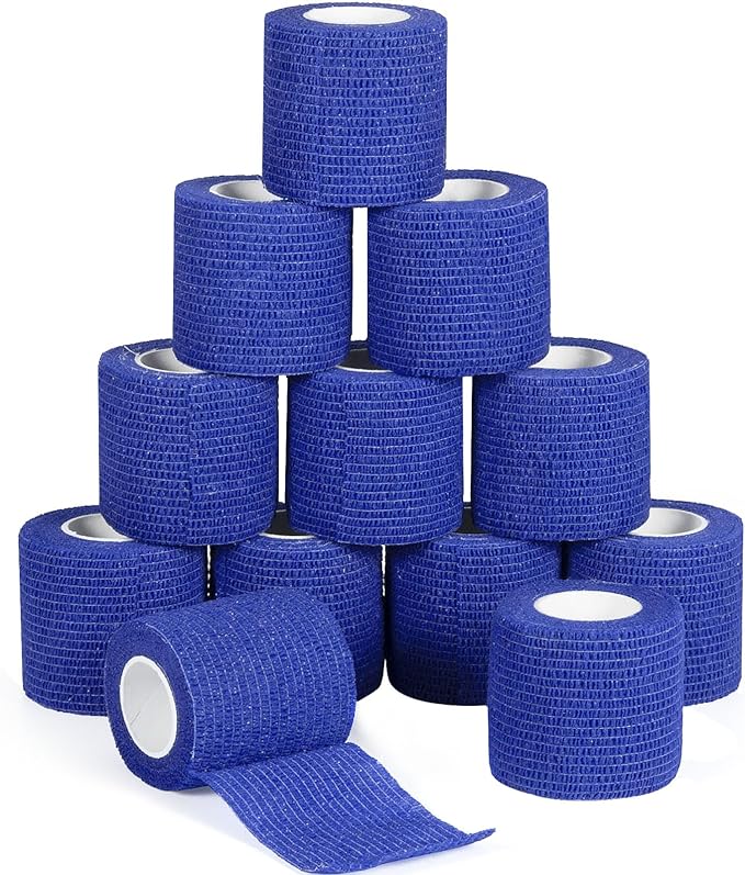 12Pcs 2”x 5 Yards Self Adhesive Bandage Wrap Elastic Bandage Wrap Self Adherent by Sagafly