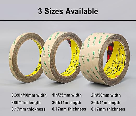 300LSE Double Sided Tape for Scrapbook 1in x 36ft, Removable Heavy Duty Double - Image 2