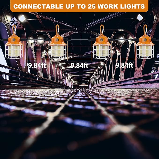 60W Led Temporary Work Light 8700 Lumens 5000K Construction Lights - Image 2