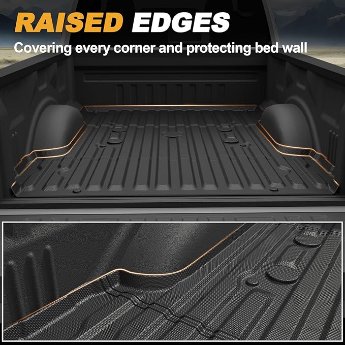 Truck Bed Mat for Ford F250 F350 F450 Super Duty 2017-2026, All Weather Truck - Image 4