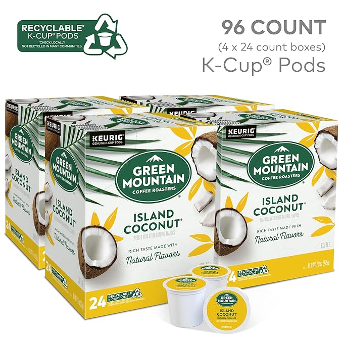 Green Mountain Coffee Roasters Island Coconut Keurig Single-Serve K-Cup Pods - Image 2