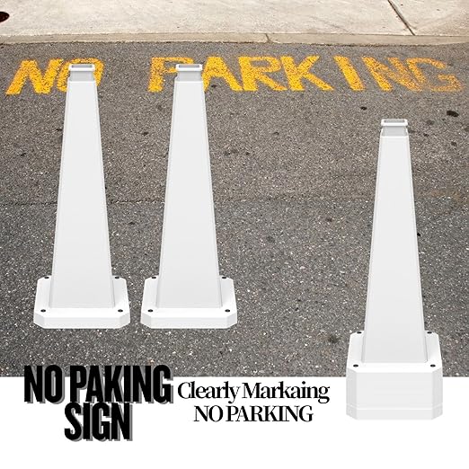 BESEA 6 Pack 28" Bright White Traffic Safety Cones - Image 5