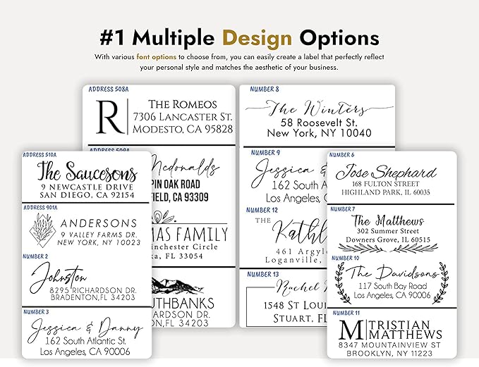 Return Address Labels Personalized, 1 Sheet = 30 Labels, 2.6"L x 1"H - Image 2