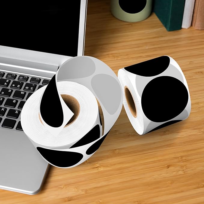 2-Inch Black Circle Sticker Labels, Organizing - Image 6