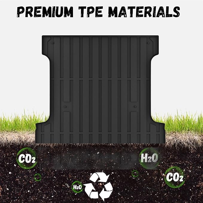 Truck Bed Mat Fit 2015-2026 Ford F150 & Lightning 5.5FT Bed, TPE All Weather - Image 9