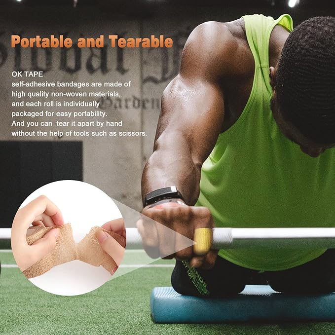 OK TAPE Self Adherent Cohesive Bandages Wrap - Image 4