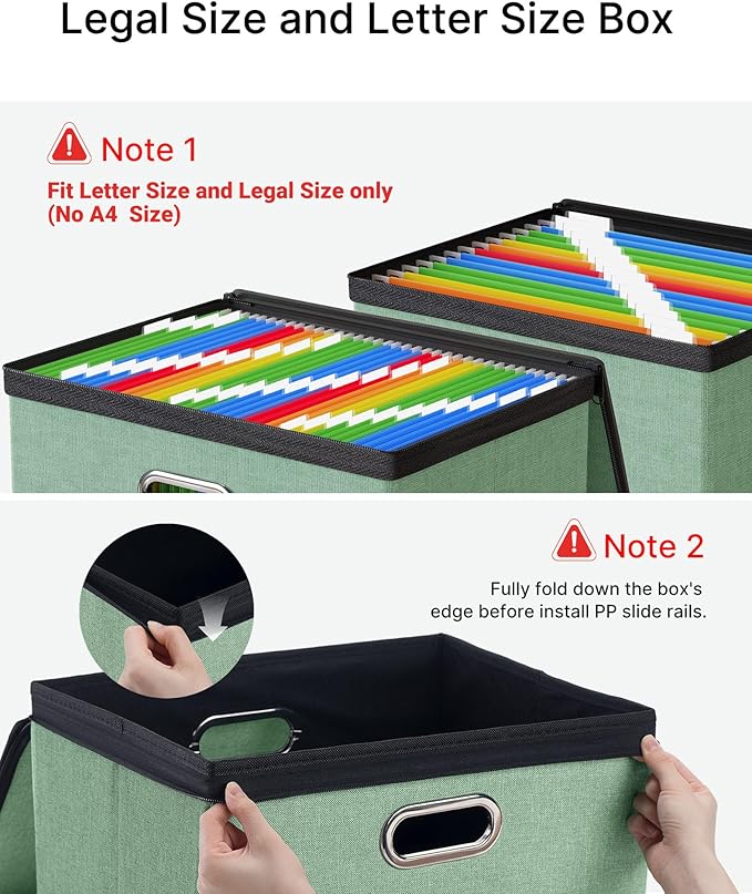 Oterri 2 Pack Large File Organizer Boxes - Image 5