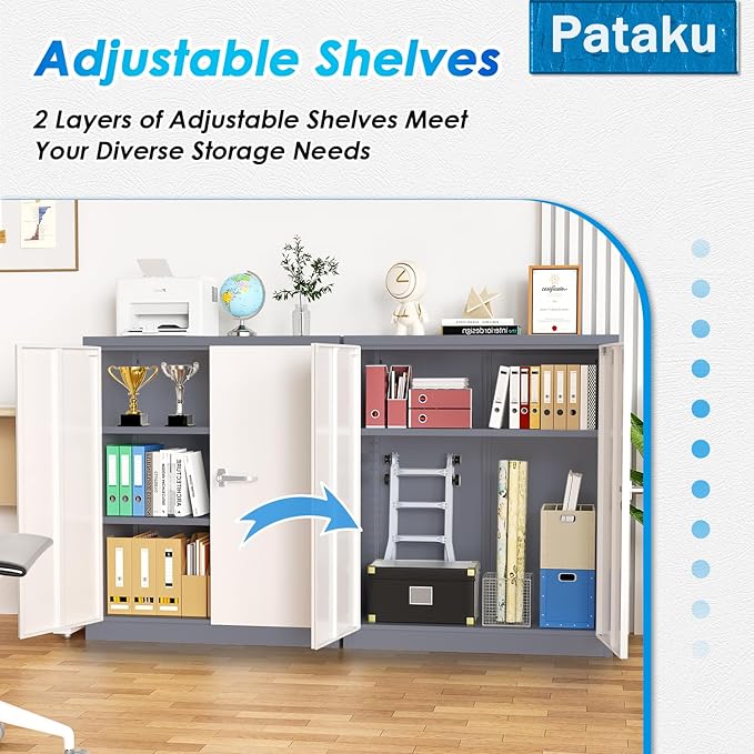 Pataku Metal Storage Cabinet, Garage Cabinet - Image 3