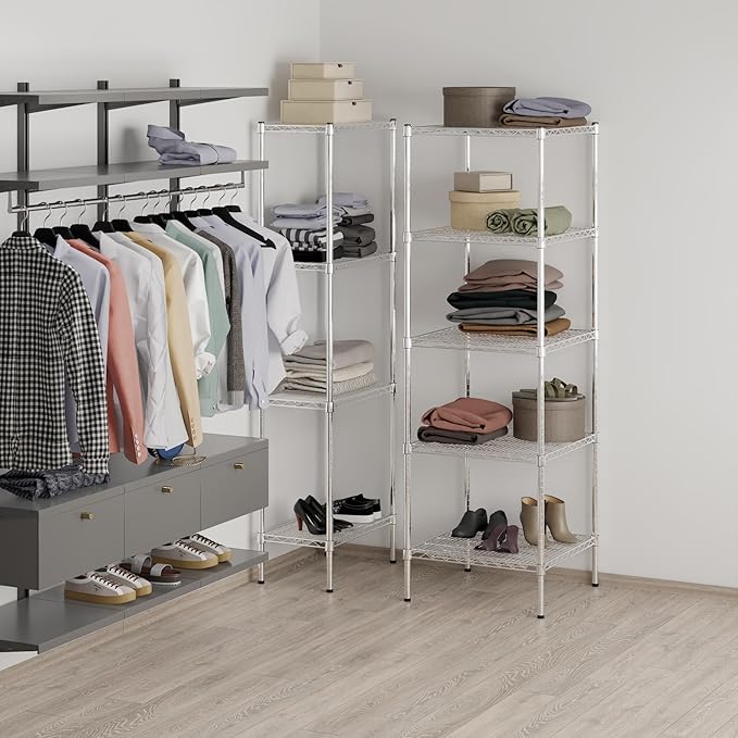 24" Deep x 24" Wide x 74" Height Wire Shelving Kit | 5-Tier | NSF Commercial - Image 7