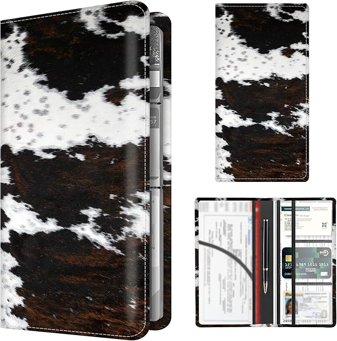 Premium Car Registration and Insurance Card Holder, Cute PU Leather Car by Unknown