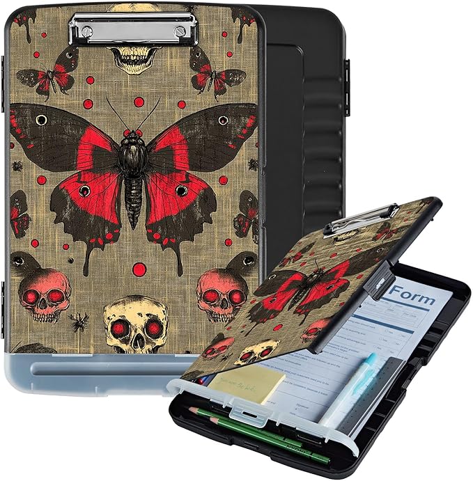 Clipboard with Storage Box & Pen Holder, Heavy Duty Clip Boards 8.5x11 by Unknown