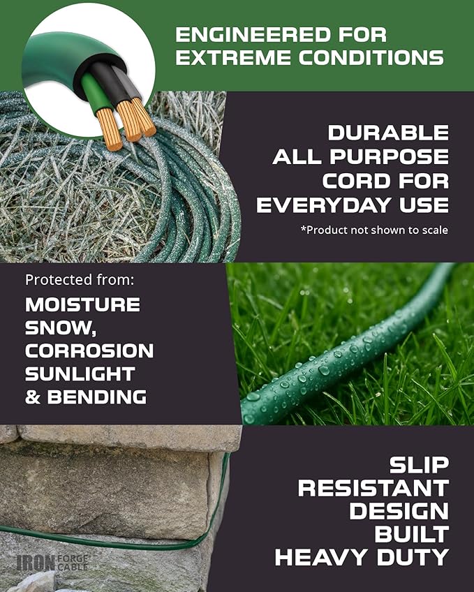 Iron Forge Cable 5 Pack Weatherproof 10 Ft Outdoor Extension Cord - Image 6
