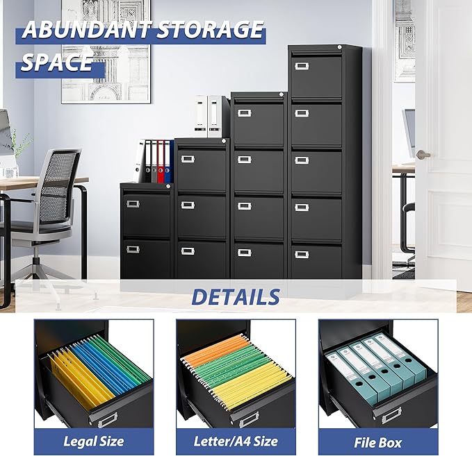 5 Drawer File Cabinet, Filing Cabinets - Image 8