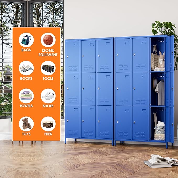 Employee Lockers with 9 Doors, Metal Locker - Image 5