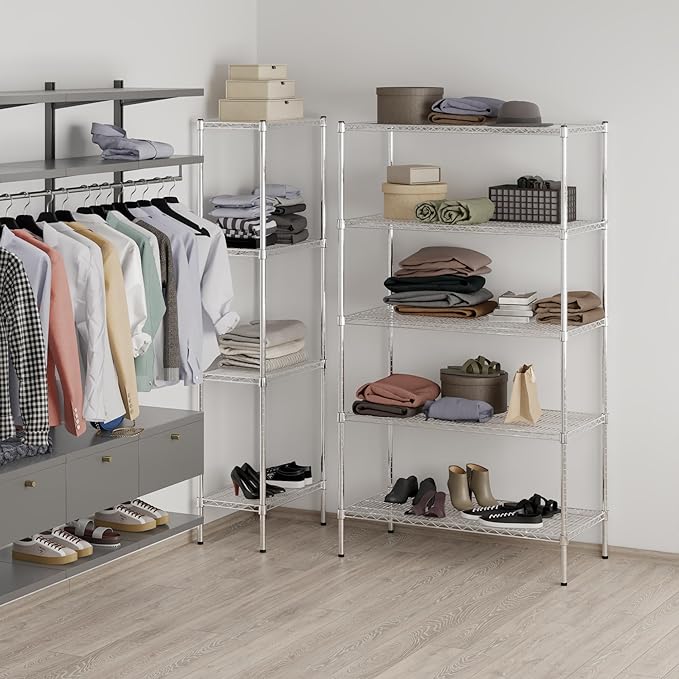 21" Deep x 42" Wide x 74" Height Wire Shelving Kit | 5-Tier | NSF Commercial - Image 6