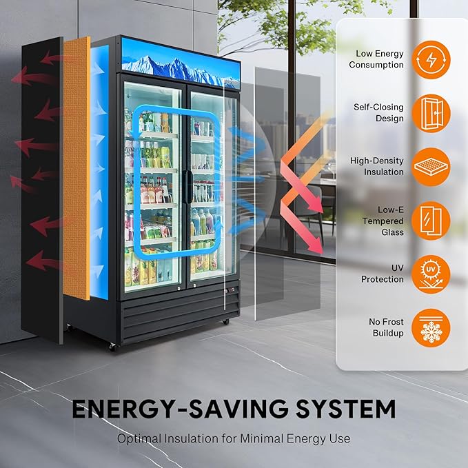 Wilprep Two Door Commercial Refrigerator, 40 cu. ft. Swing Door Merchandiser - Image 3