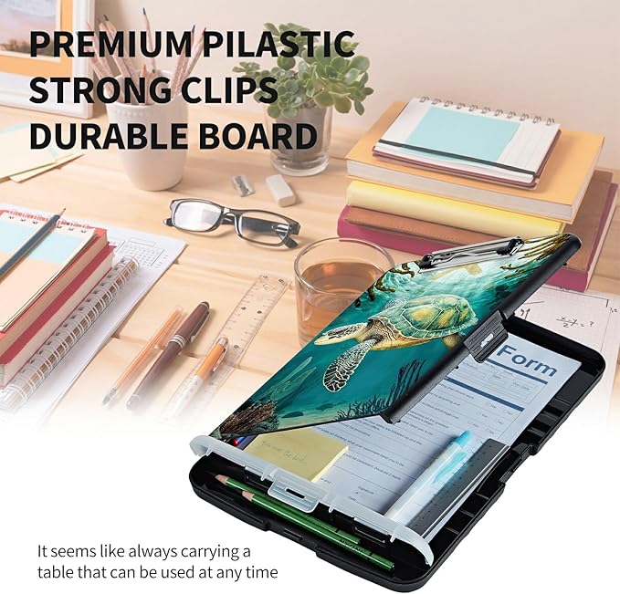 Clipboard with Storage High Capacity Plastic Nursing Clipboards with Pen Holder - Image 6