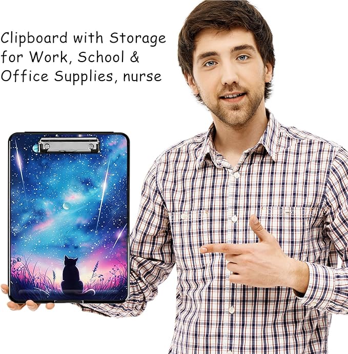 Clipboard with Storage, High Capacity Plastic Storage Clipboard with Pen Holder - Image 7
