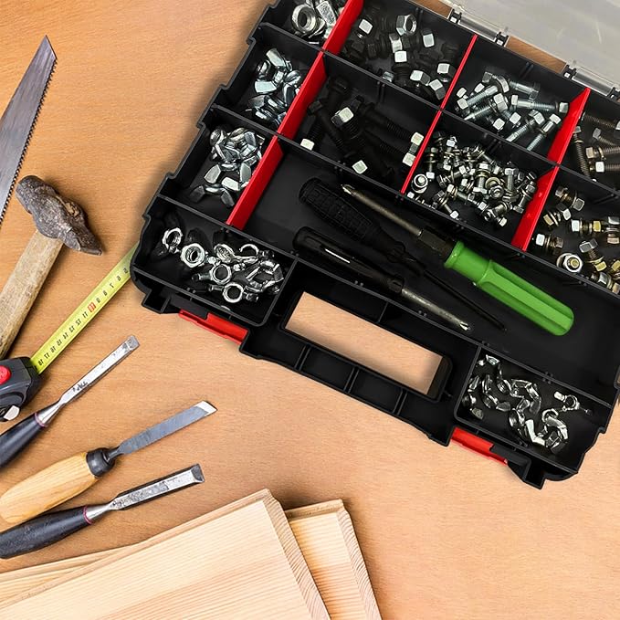 Double Side Tool Box Organizer, Hardware Storage Box, Portable Small Parts - Image 3