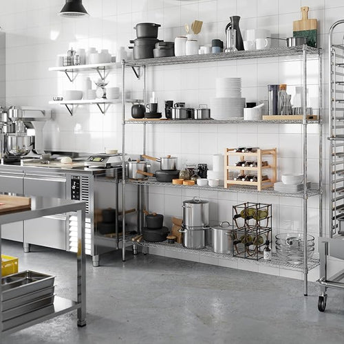 14" Deep x 72" Wide x 74" Height Wire Shelving Kit | 4-Tier | NSF Commercial - Image 2